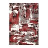 Tappeto design moderno rettangolare colorato rosso grigio bianco MUL439 Vendita