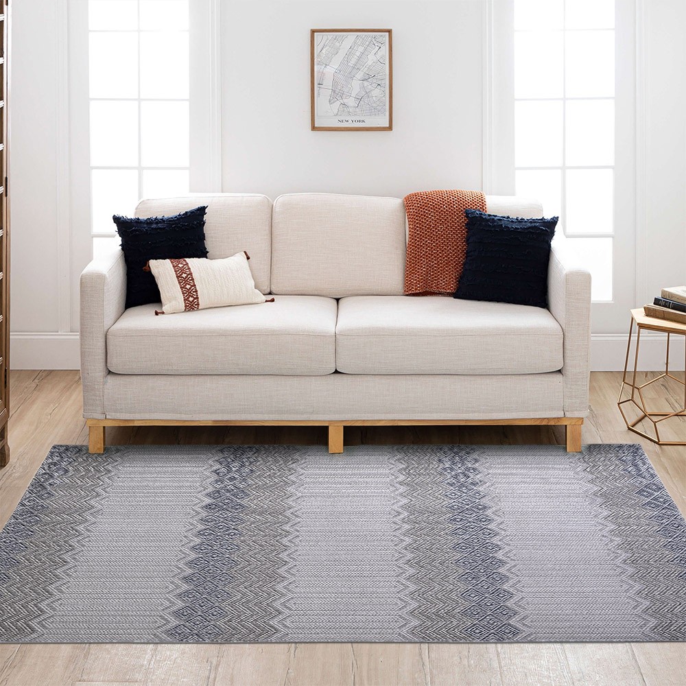 Tappeto rettangolare moderno interno esterno veranda grigio CSGRI001