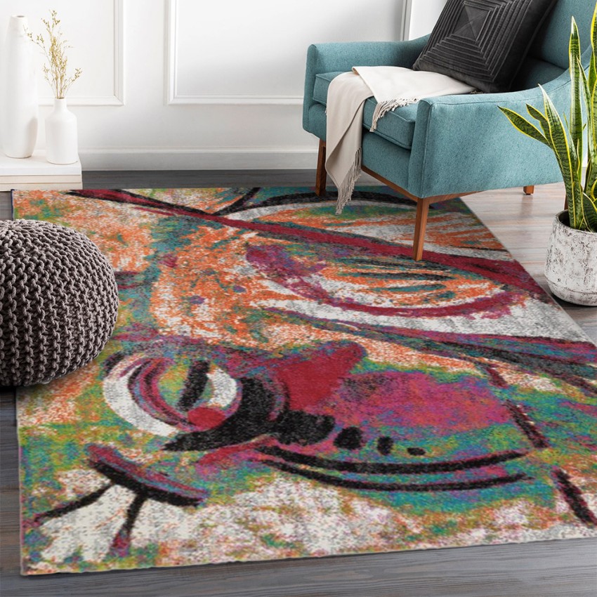 MUL431 tappeto salotto rettangolare moderno multicolore pelo corto