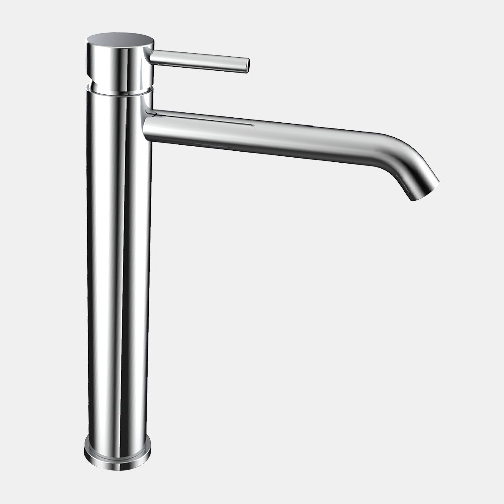 Miscelatore rubinetto monocomando alto per lavabo bagno appoggio E410 TCB