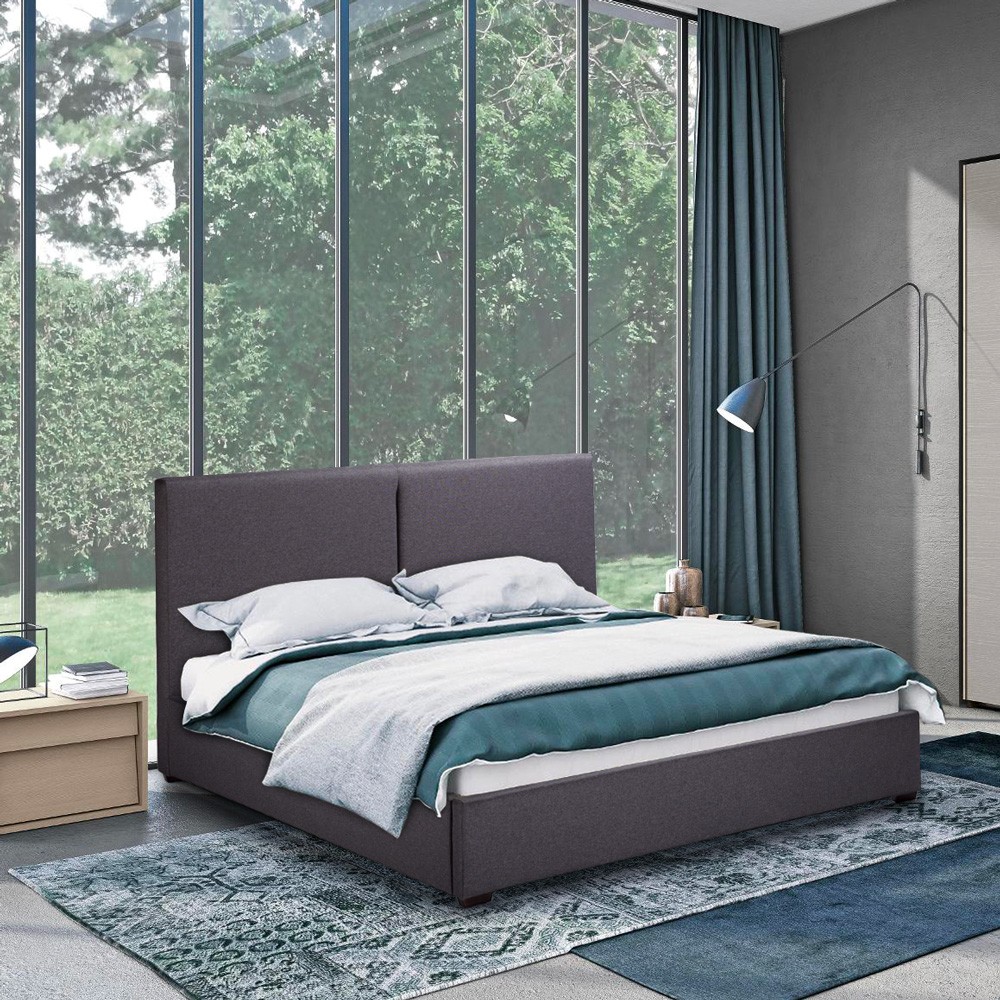 Letto Matrimoniale in tessuto con rete 160x190 Montreux King