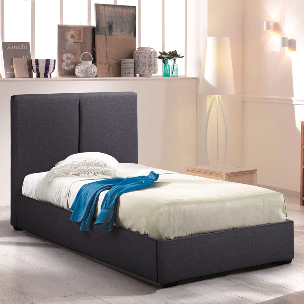 Letto singolo 1 piazza in tessuto 80x190 Montreux Twin