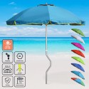 Ombrellone mare GiraFacile 220 Cm alluminio Protezione uv spiaggia pesca Eolo Promozione