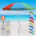 Ombrellone mare GiraFacile 220 Cm alluminio Protezione uv spiaggia pesca Eolo