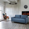 Divano 3 posti design moderno per soggiorno e salotti in tessuto Portland Sconti