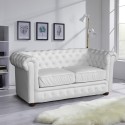 Divano in Similpelle 2 posti Capitonné Chesterfield Design 