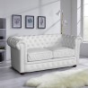 Divano in Similpelle 2 posti Capitonné Chesterfield Design 