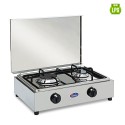 Fornello a gas da campeggio acciaio inox 2 fuochi 200ACCGP CF Parker Saldi