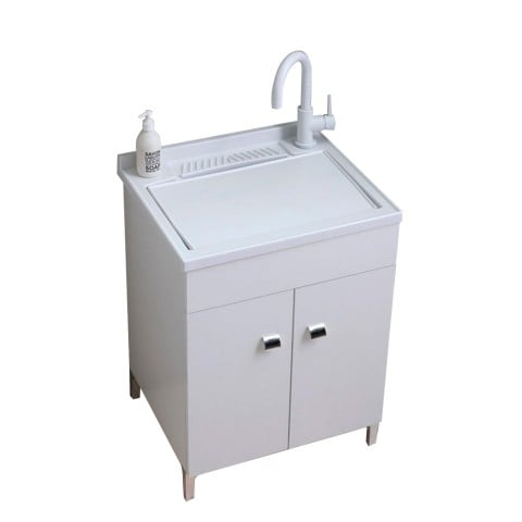 Lavatoio 60x50 cm lavabo mobile 2 ante asse lavapanni Hornavan II scelta Promozione