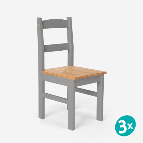 3 x sedie paesana legno...