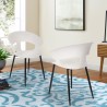 Sedia design moderno in metallo polipropilene per cucina bar ristorante Evelyn Saldi