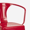 2 x sgabello con schienale bar e cucina stile steel back rosso ii scelta Saldi