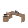 Scrivania ufficio angolare moderna in legno 3 cassetti New Selina WD Offerta