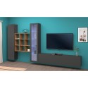 Parete attrezzata TV design moderno armadio libreria in legno Ranil RT Catalogo