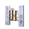 Parete attrezzata sospesa libreria in legno 2 vetrine bianche Vila WH Offerta