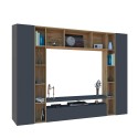 Parete attrezzata moderna porta TV libreria armadi nera legno Arkel AP Offerta