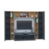 Parete attrezzata moderna porta TV libreria armadi nera legno Arkel AP Saldi