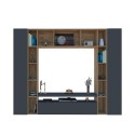 Parete attrezzata moderna porta TV libreria armadi nera legno Arkel AP Sconti