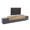Mobile porta TV design moderno 240cm grigio e legno Corona Low Hound Offerta