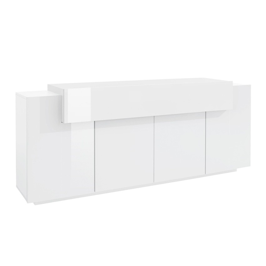 Corona Side Lacq credenza madia cucina bianca moderna 200cm 4 vani