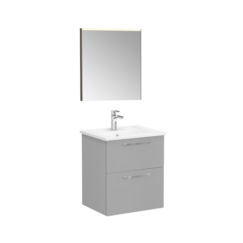 Mobile bagno sospeso da 60 centimetri con lavabo specchio luce Mia Vitra