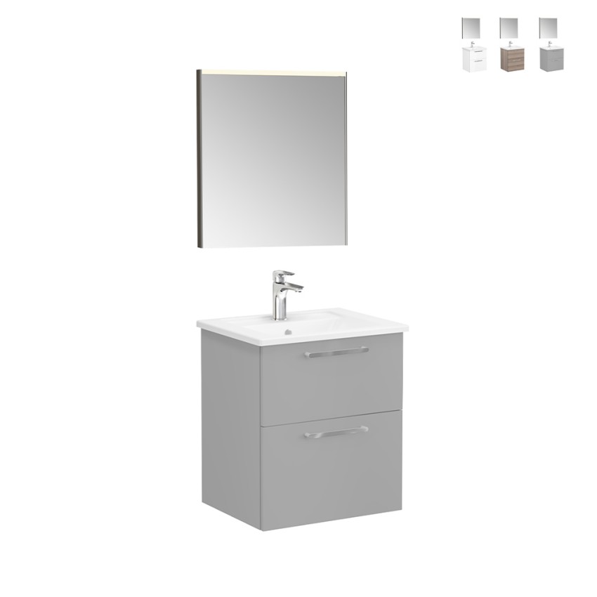 Mobile bagno sospeso 60cm lavabo 2 cassetti specchio LED Root VitrA S Vendita