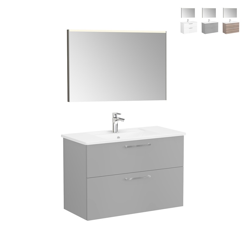 Mobile bagno design moderno sospeso 100cm lavabo specchio Root VitrA L Vendita