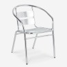 Set tavolo da esterno 70x70cm con 2 sedie in alluminio bar giardino Bliss Offerta