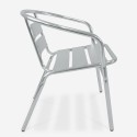 Set tavolo da esterno 70x70cm con 2 sedie in alluminio bar giardino Bliss Sconti