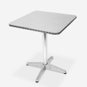 Set tavolo da esterno 70x70cm con 2 sedie in alluminio bar giardino Bliss Catalogo