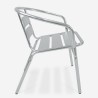 Set tavolo rotondo 70cm con 2 sedie alluminio bar giardino esterno Fizz Stock