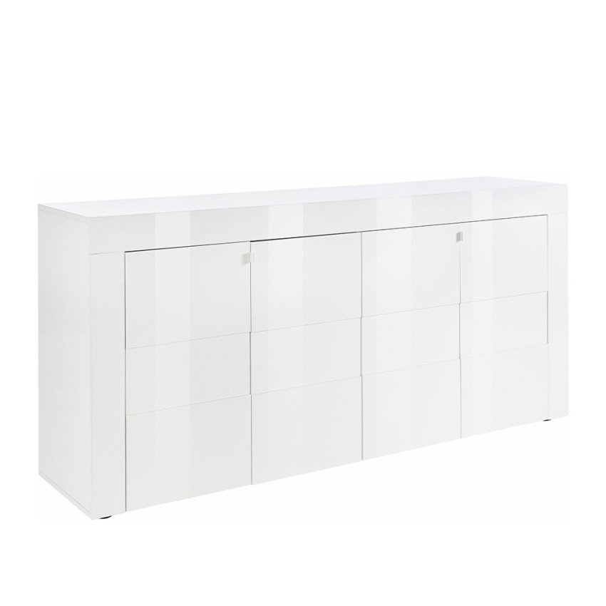 Fidem L Easy Credenza mobile multiuso 4 ante bianco lucido 180cm