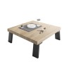 Tavolino basso quadrato 86x86cm in legno per soggiorno Dachshund Palma Offerta