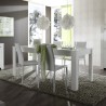Tavolo allungabile moderno bianco lucido 90x137-185cm Lit Amalfi Sconti