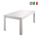 Tavolo allungabile moderno bianco lucido 90x137-185cm Lit Amalfi Vendita