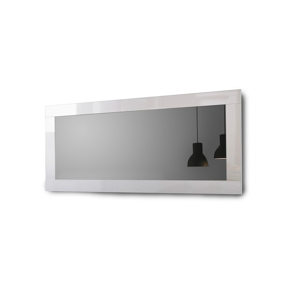 Specchiera bianca lucida 75x170cm parete ingresso soggiorno Miro Amalfi