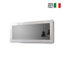 Specchiera bianca lucida 75x170cm parete ingresso soggiorno Miro Amalfi Vendita