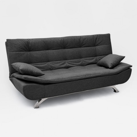 Divano letto in microfibra 2 posti Centenario Grigio scuro II Scelta