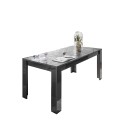 Tavolo sala da pranzo moderno grigio lucido 180x90cm Uxor Prisma Offerta