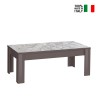 Tavolino basso soggiorno 65x122cm grigio lucido moderno Lanz Prisma Vendita
