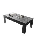 Tavolino basso soggiorno 65x122cm grigio lucido moderno Lanz Prisma Saldi