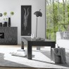 Tavolino basso soggiorno 65x122cm grigio lucido moderno Lanz Prisma Sconti