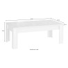 Tavolino basso soggiorno 65x122cm grigio lucido moderno Lanz Prisma Scelta