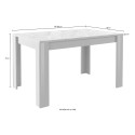 Tavolo sala da pranzo allungabile bianco lucido 90x137-185cm Most Prisma Modello