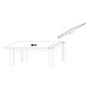 Tavolo da pranzo legno allungabile 90x137-185cm bianco lucido Vigo Urbino Modello