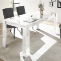 Tavolo da pranzo soggiorno 180x90cm bianco lucido moderno Athon Prisma Catalogo