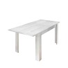 Tavolo da pranzo legno allungabile 90x137-185cm bianco lucido Vigo Urbino Saldi
