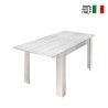 Tavolo da pranzo legno allungabile 90x137-185cm bianco lucido Vigo Urbino Offerta