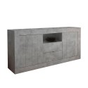 Credenza soggiorno moderna 2 ante 2 cassetti grigio cemento Urbino Ct L Offerta