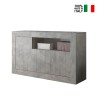 Credenza madia buffet contenitore grigio cemento 3 ante Urbino Ct M Vendita